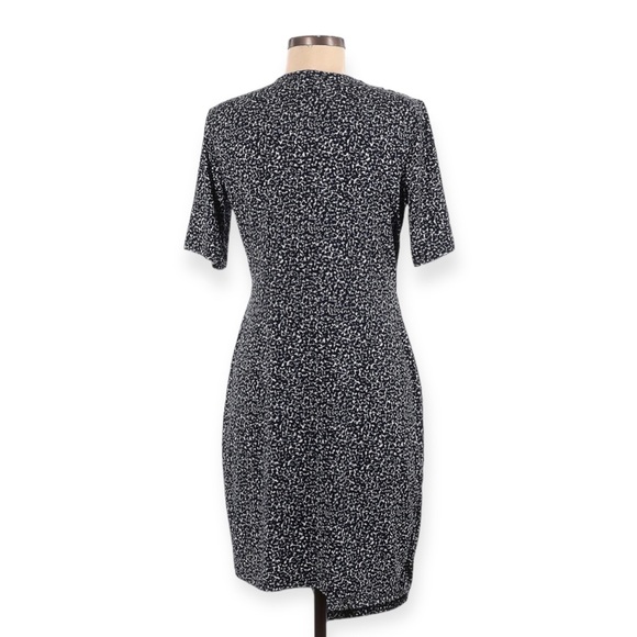 NWT Banana Republic Blue Print Knotted Faux Wrap Dress , sz Petite Small - Picture 2 of 8